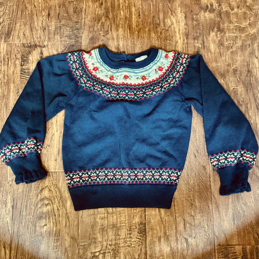 Janie & Jack Girls Size 5 Navy Sweater